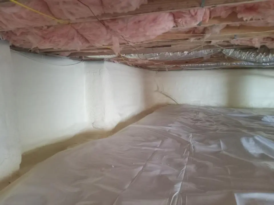 Crawl space encapsulation with closed-cell spray foam for Metal Roof Coating in Bolivar