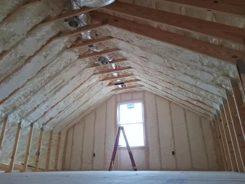 Spray foam roofing application for Crawl Space Insulation project in Bolivar